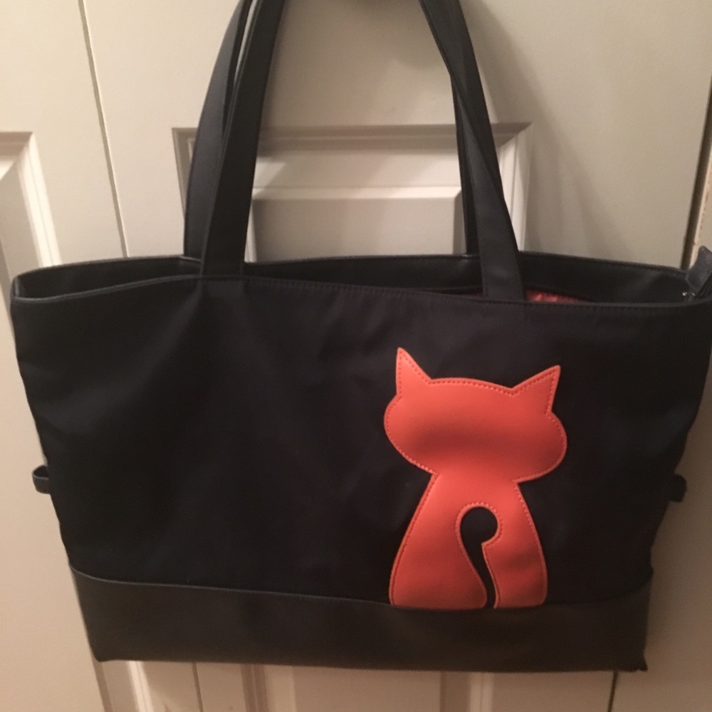 CatLadyBox large zippered tote bag